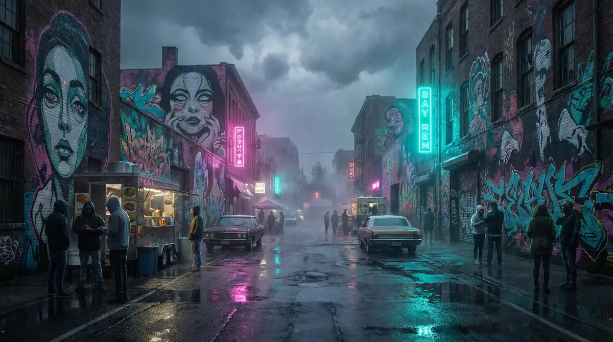 PGONE几把大吗 - 雨夜壁画街